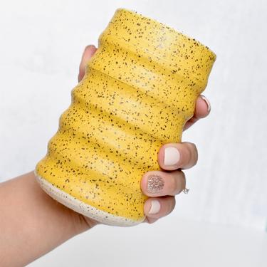 Mustard Yellow Bubble Mug with speckles 