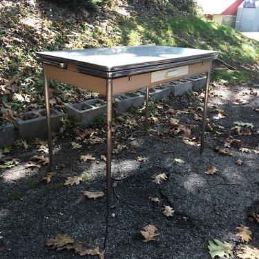 double leaf vintage formica table