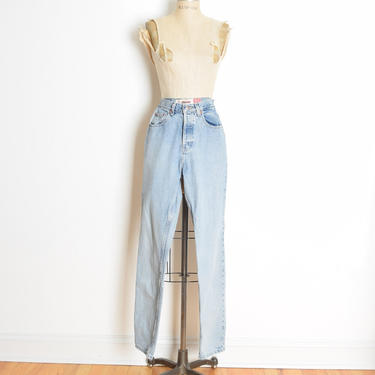 vintage 90s jeans GAP denim high waisted tapered leg button fly pants S grunge clothing 