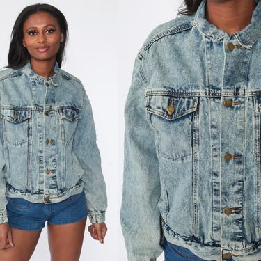 80s style jean jacket best sale