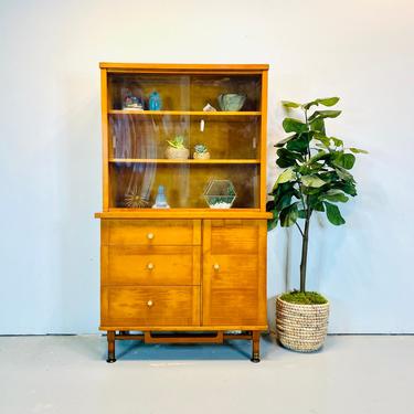 Mid Century China Cabinet, MCM China Hutch, Mid Century Display Cabinet 