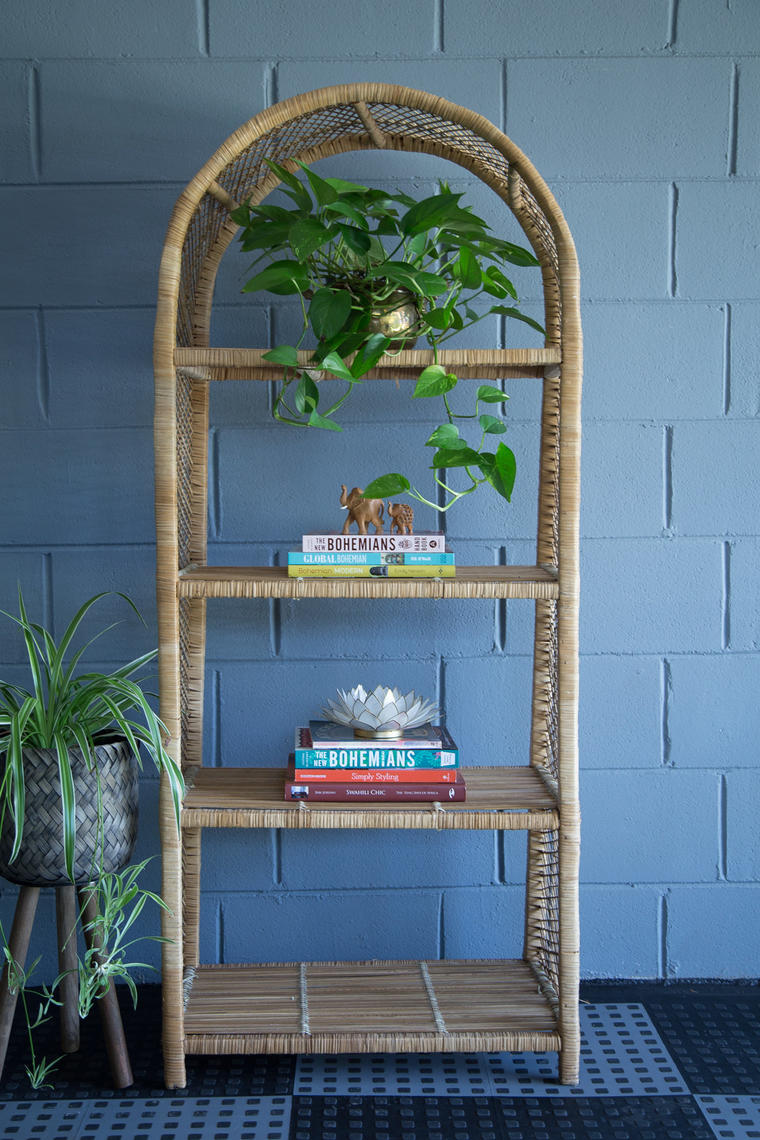 SHIPPING NOT FREE!!! Vintage Wicker Bookshelf/ Vintage Wicker Bookcase