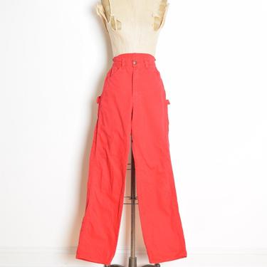 1980s Red Stretchy Stirrup Pants / 80s High Waisted Stirrups by