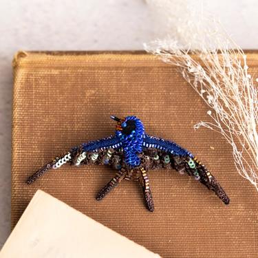 Embroidered Barn Swallow Pin