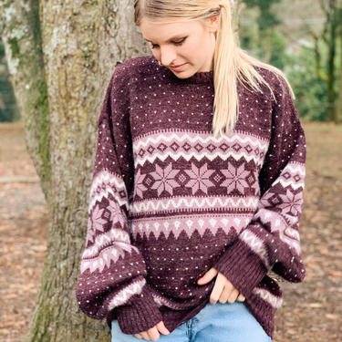 Purple fair isle on sale sweater