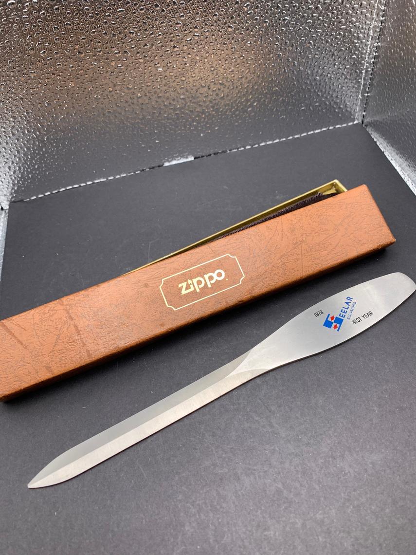 1978 Zippo Letter Opener With Case MOB Vintage Kensington