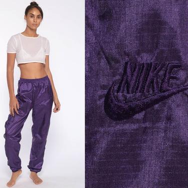 Nike Track Pants -- Purple 90s Joggers Baggy Jogging Track