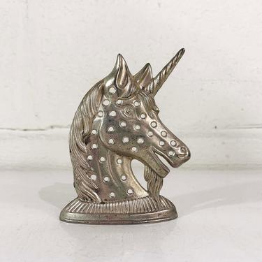 Vintage Unicorn Jewelry Holder Earring Silverplated Organizer Decor Display Silver Earrings Tree Silverplate Cute Kitsch Kawaii Hong Kong 