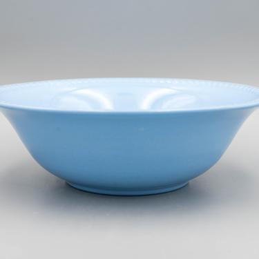 Homer Laughlin Kraft Blue Round Serving Bowl | Vintage Baby Blue Vegetable Bowl | Mid Century Serveware 