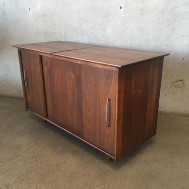 Mid Century Credenza / Bar Cabinet with Lift Top by Ace Hi
