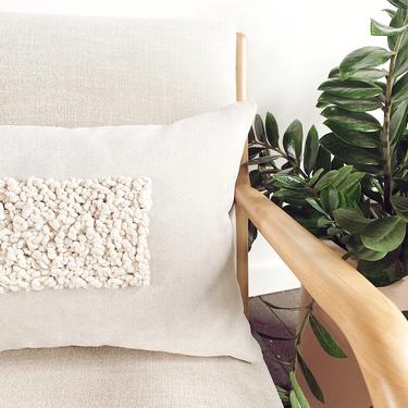 Fiberart Lumbar Pillow &quot;Legato&quot; 16x26 -throw pillow-decorative macrame pillow 