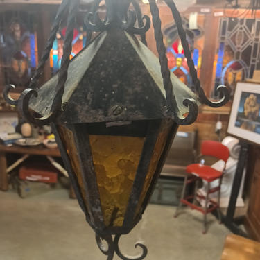 Outdoor Wrought Iron Vintage Lighting 17"H