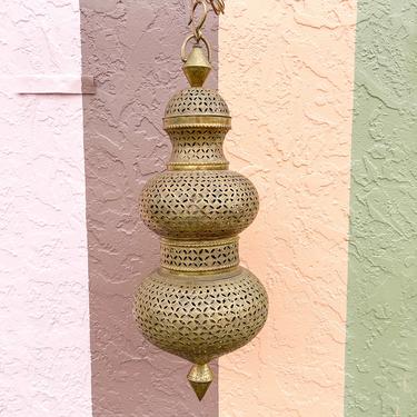 Moroccan Chic Brass Pendant