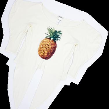 Chloe S/S 2001 pineapple print tie front top