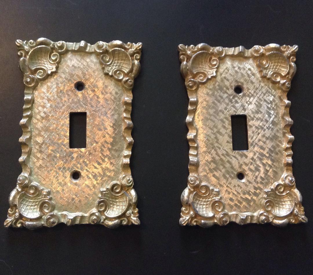 Vintage Gilt Gold Metal Ornate Switch Plate Cover by ...