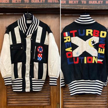 Vintage 1980’s Dated 1985 Turbo Revolution New Wave Hip Hop Streetwear Jacket, 80’s Oversize, Vintage Clothing 