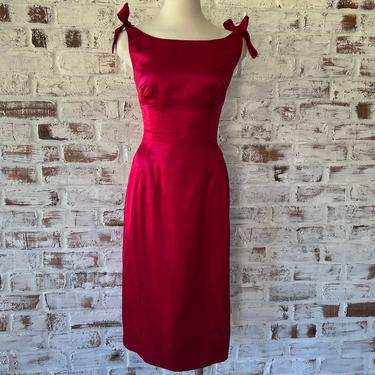 1950s Vintage Red My Sweetheart Valentines Dress by Anne Fogarty | Size: Medium 