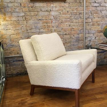 Harvey Probber French Vanilla Sheepskin Lounge Chair