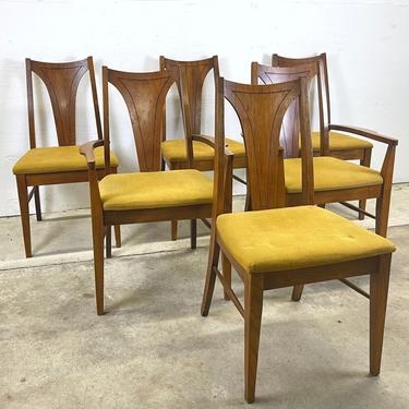 Mid-Century Modern Walnut Dining Chairs- set of Six 