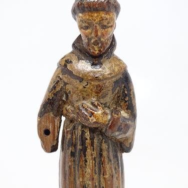Small Antique 1800's Hand Carved Santos, Saint Francis | Explormag