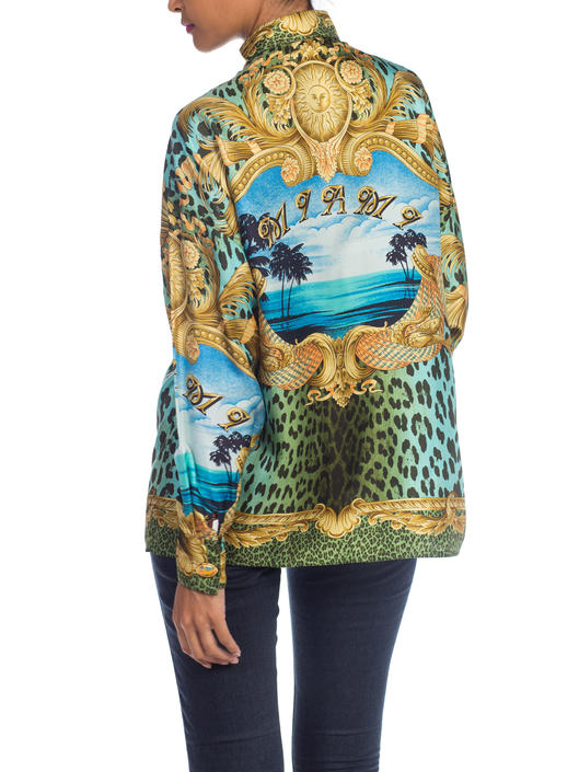 Gianni Versace Iconic 1990's Silk Baroque Print Shirt