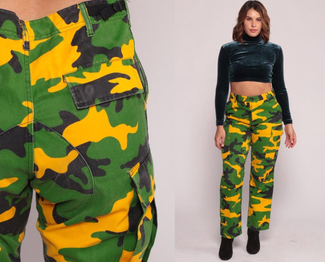 Yellow and green camo 2024 pants