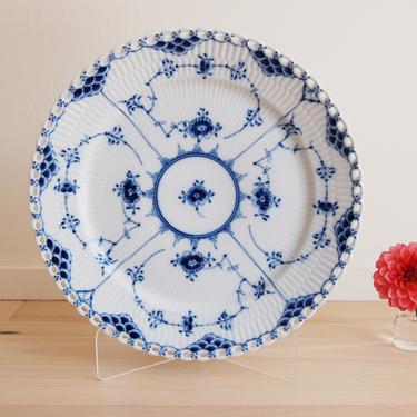 Royal Copenhagen Blue Fluted Full Lace Serving Plate Made in Denmark, 627 