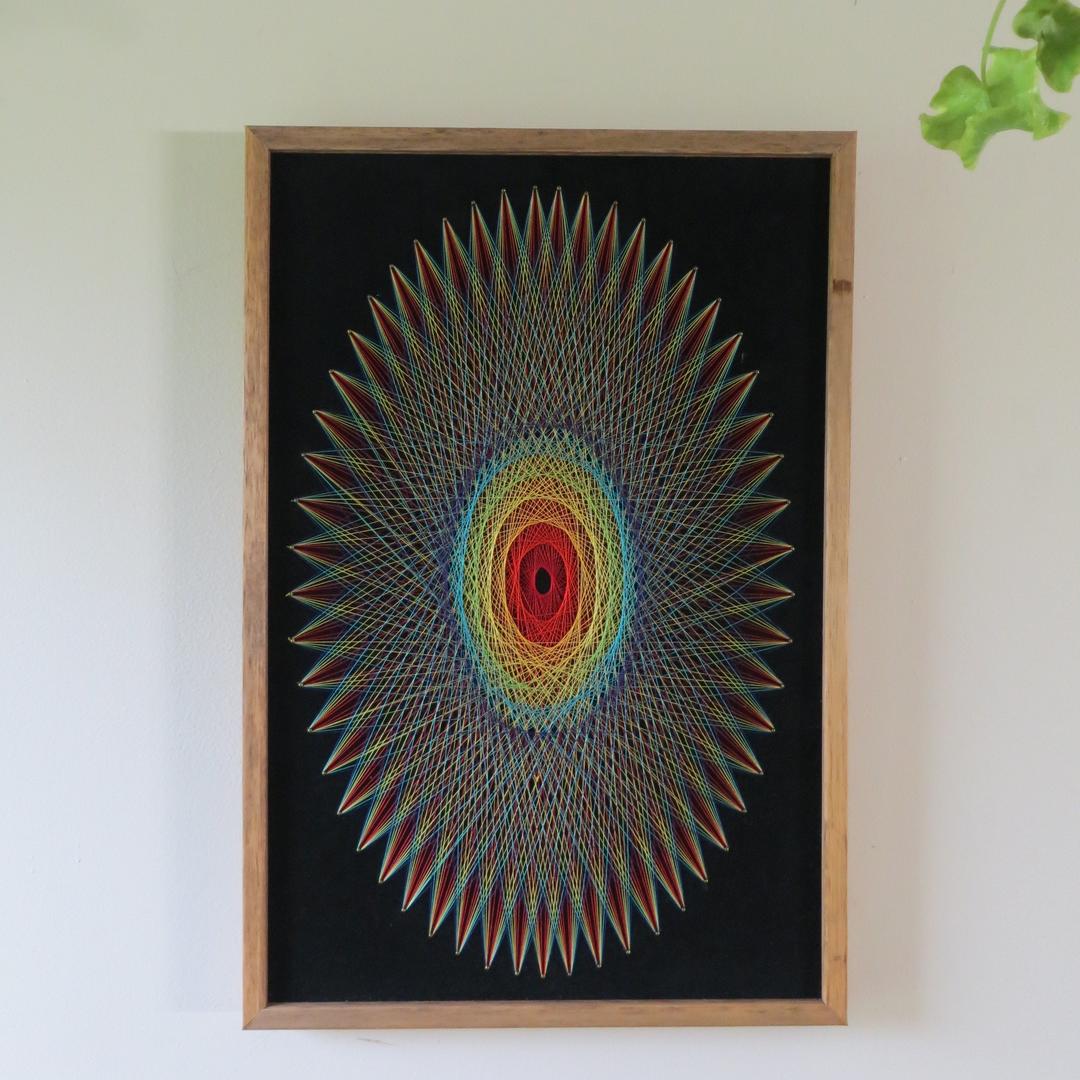 Vintage Art Vintage String Art Colorful String Art Soulful