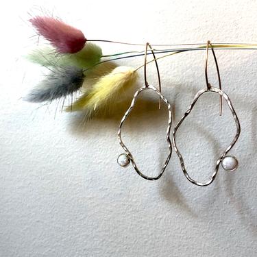 Gold and Silver Island Dangles with Opal 