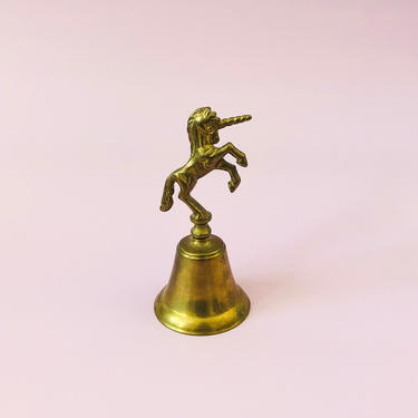 Vintage Brass Unicorn Bell 