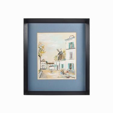 Maurice Utrillo Embellished Lithograph on Paper Cityscape Montmartre 