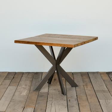 Square Dining Table made with reclaimed wood and pedestal base - 42&amp;quot; x 42&amp;quot;. Custom designs welcome.  Choose wood finish 