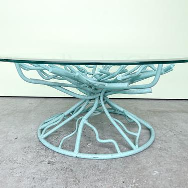 Faux Coral Iron Coffee Table