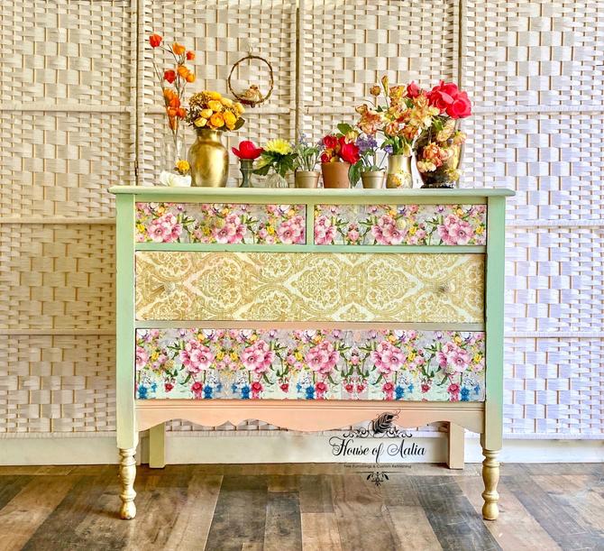 Vintage Boho Floral Dresser Vintage Lowboy Master Bedroom Eclectic Living Room Anthropologie Inspired By Houseofaalia From House Of Aalia Of Atlanta Ga Attic