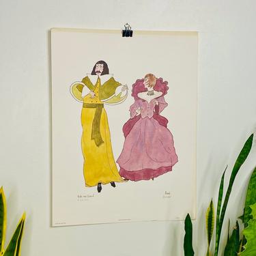 1981 King and Queen By Moran Art Image Inc Lithograph No 642, French Provençal Lithograph, Moran Litho, Post Modern Decor, Vintage Painting 