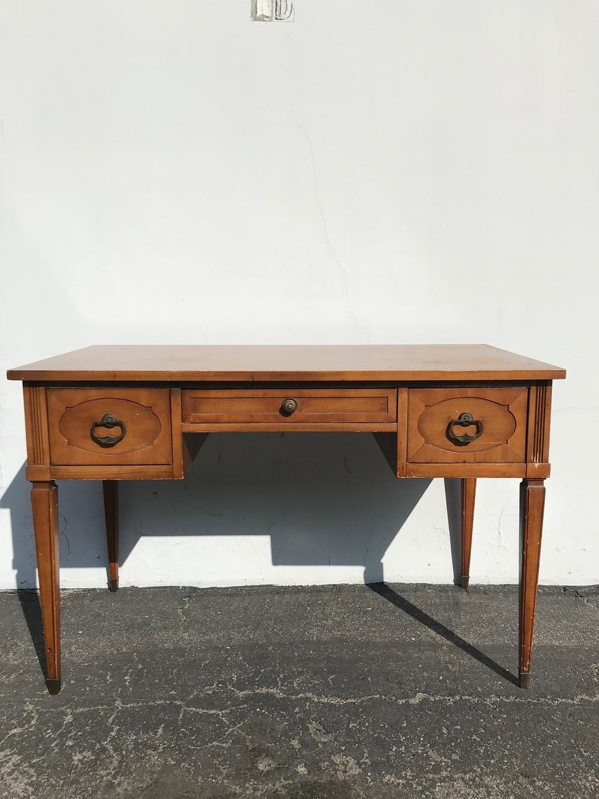 Desk Makeup Vanity Table Vintage Regency French Provincial Writing Wood