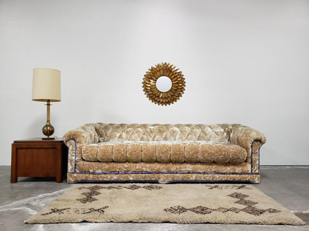 Vintage crushed velvet sofa Sunbeam Vintage Highland Park Los
