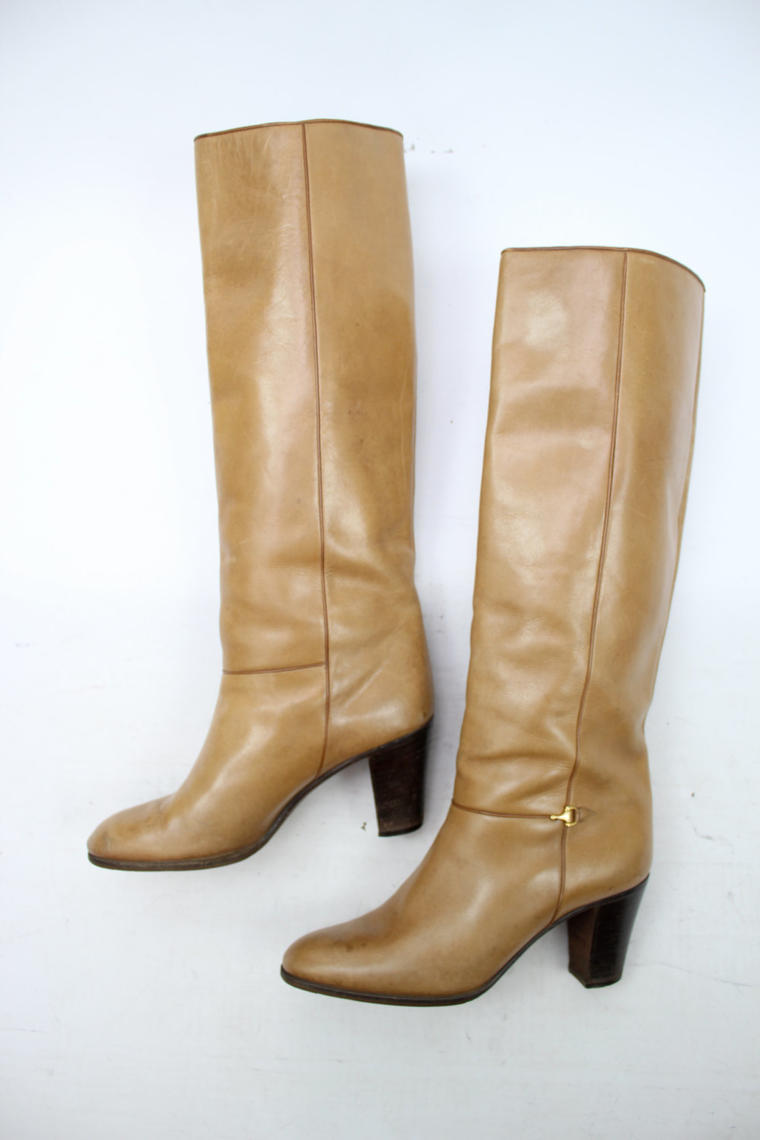 Gucci Riding Boots - Vintage Gucci Boots - 70s Leather Boots