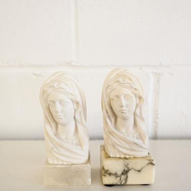 vintage italian alabaster busts