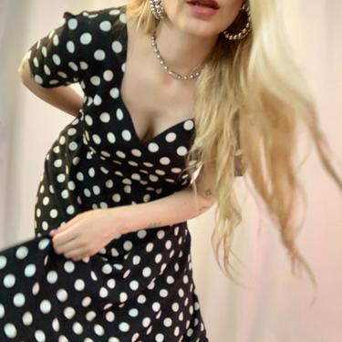 Sweetheart polka dot dress 