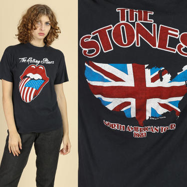 Vintage 1981 Rolling Stones Tour T Shirt - Large | | Flying Apple