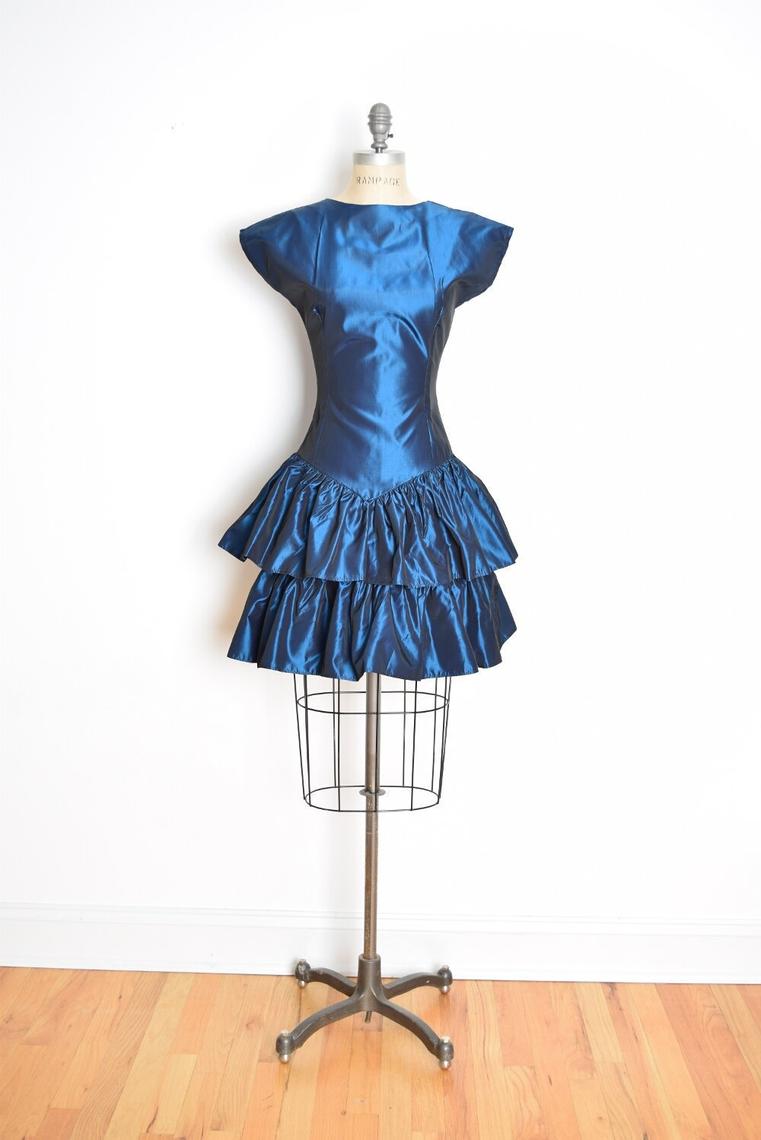 Blue 80s outlet dress