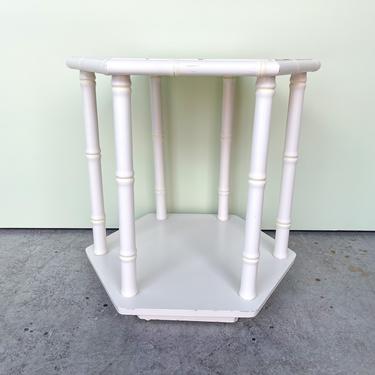Faux Bamboo Side Table