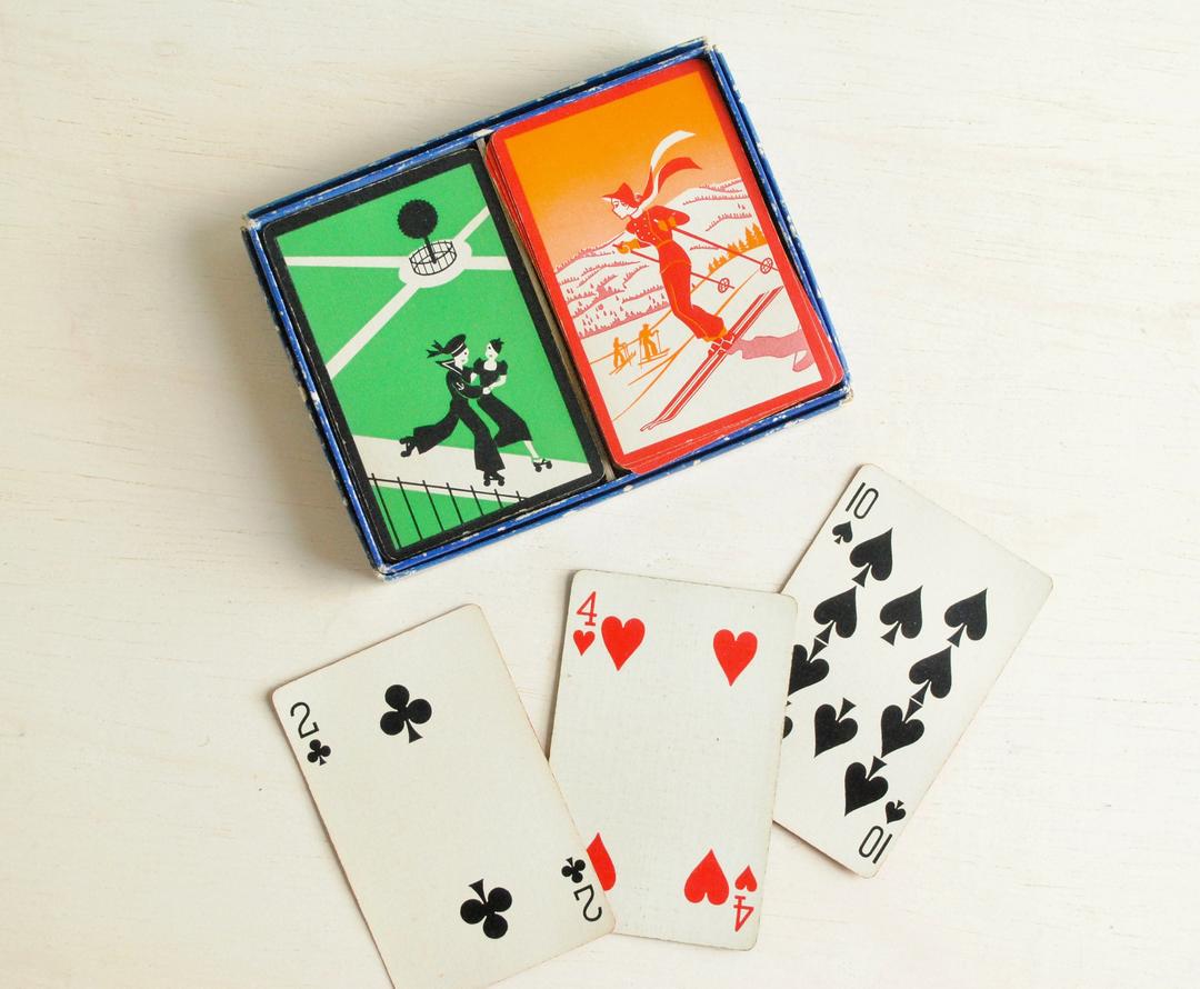 Vintage Playing Card Set, Hamilton Playing Cards, Retro Playing Cards ...