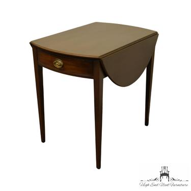 KITTINGER FURNITURE Solid Mahogany Duncan Phyfe Style Traditional 39" Drop-Leaf Accent End Table 