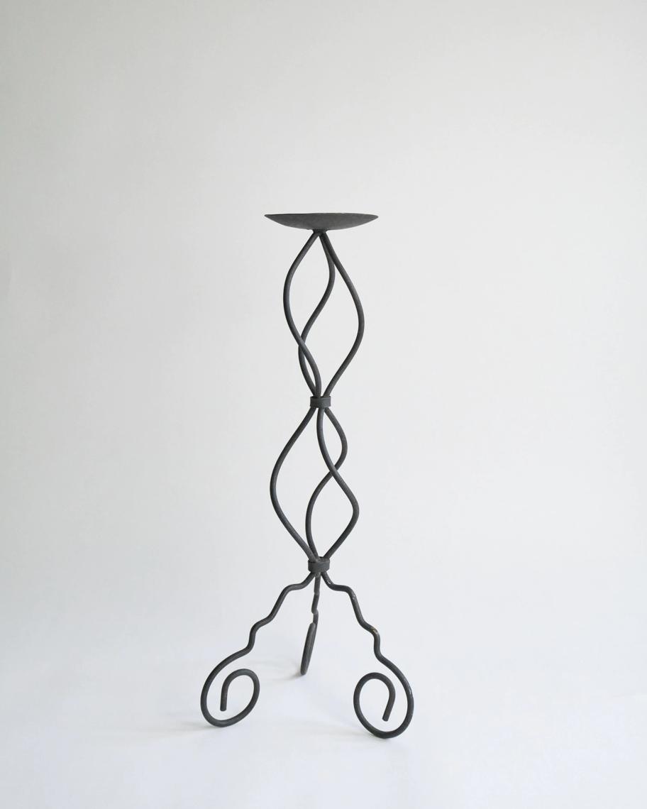 Black Metal Wavy Zig Zag Candle Holder Lantana Lane Orlando, FL