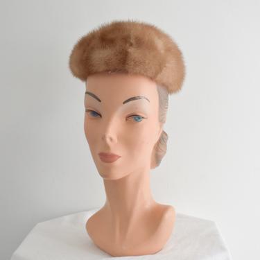 1950s/60s Cecile Blonde Fur Hat 