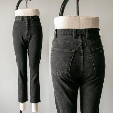 1990s Guess Jeans Denim Black High Waist 27&amp;quot; x 27&amp;quot; 