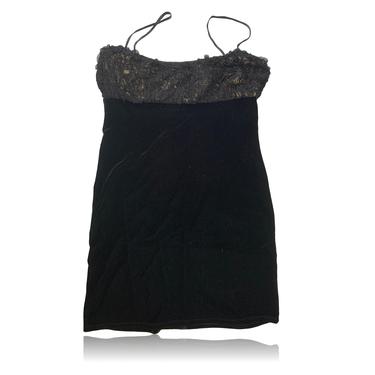 90s Velvet Mini Dress Ruched Bust Area // Laundry // Size 12 