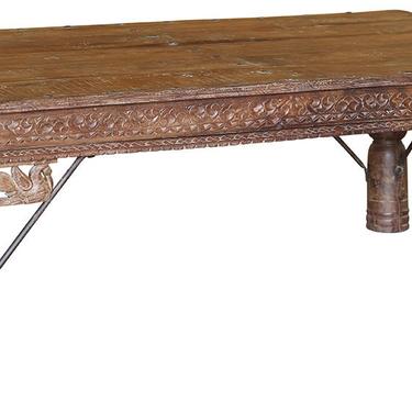 Large Vintage Teak India Coffee Table from Terra Nova Furniture Los Angeles 